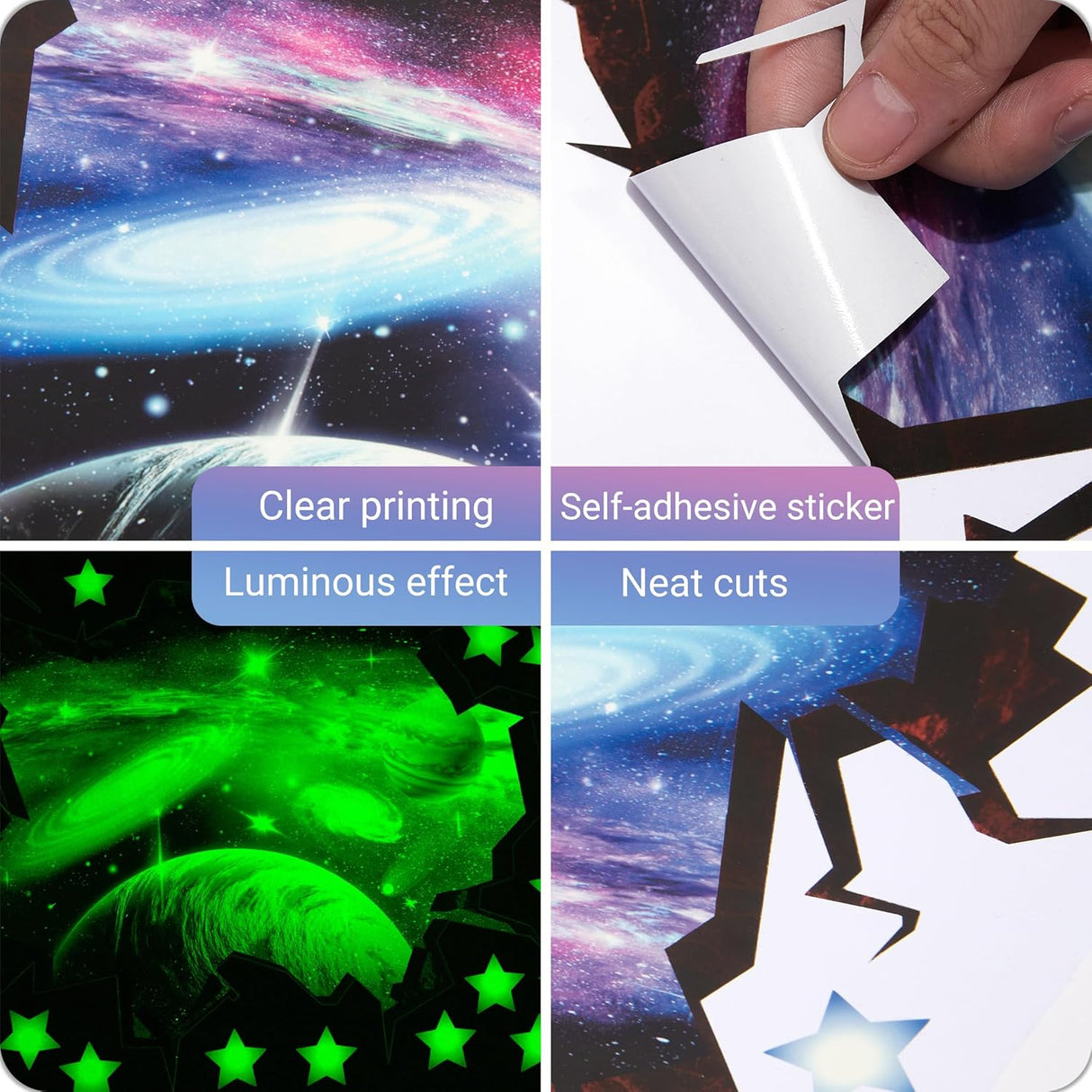 Vinilos de Pared Estrellas y Planetas, Decal Space Kids Room