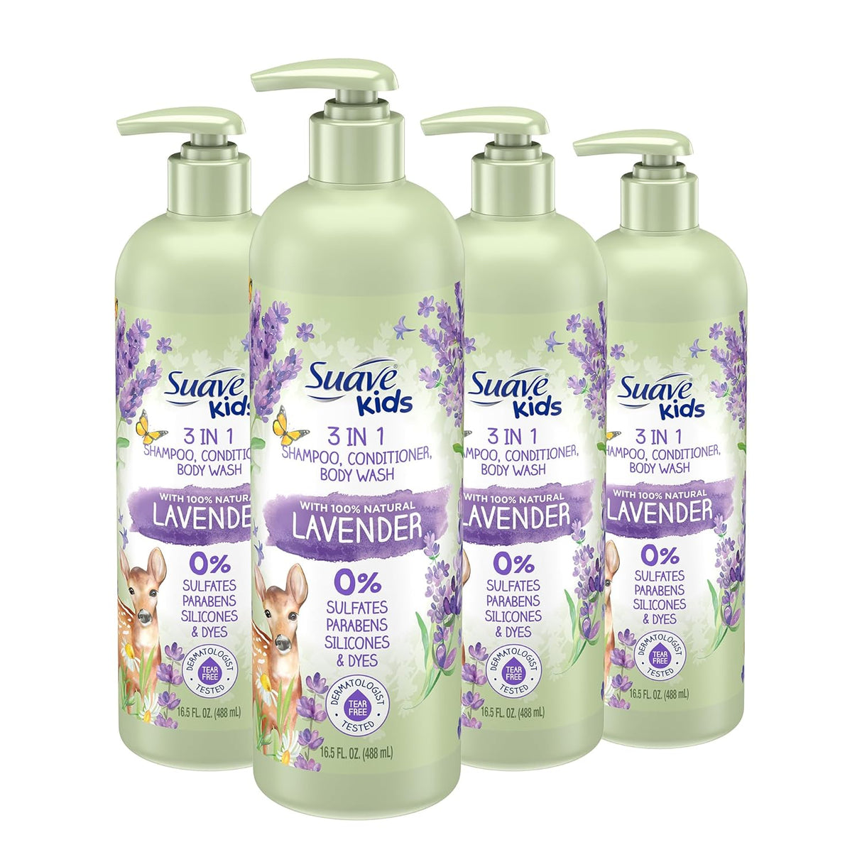 Aceite de Lavanda Natural 3 en 1 para Niños: Gel, Champú y Acondicionador