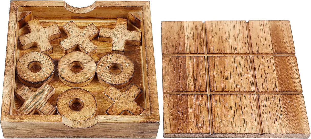 Juego de Mesa Tic Tac Toe y 4 en Línea - Glintoper, Madera