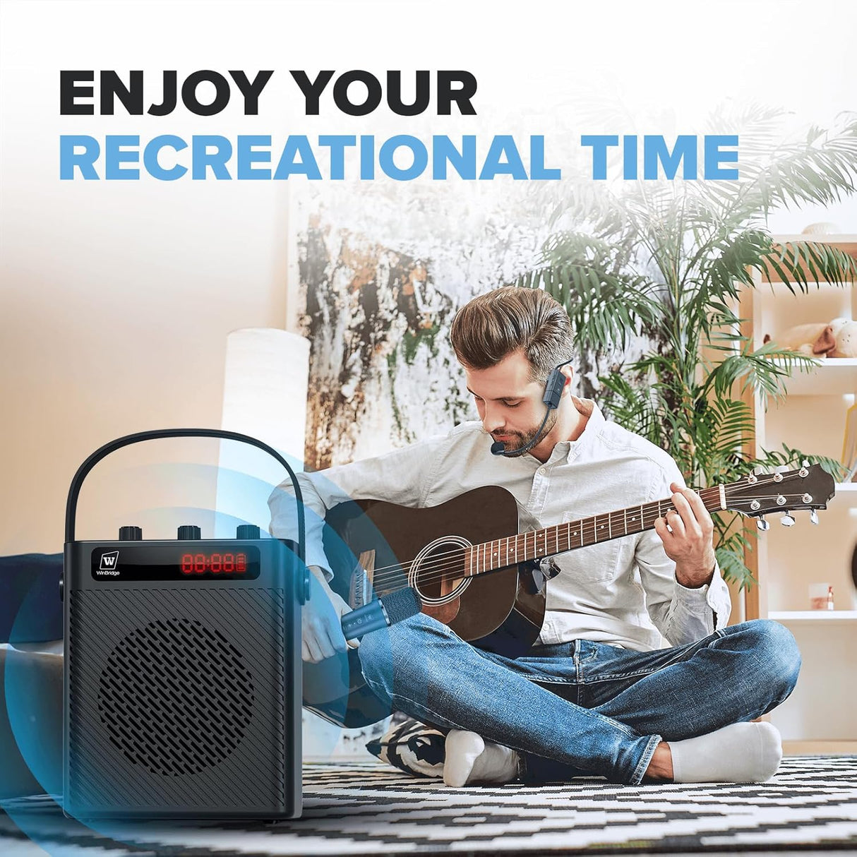 Amplificador de Voz Bluetooth 5.3 Microfono Inalambrico S95