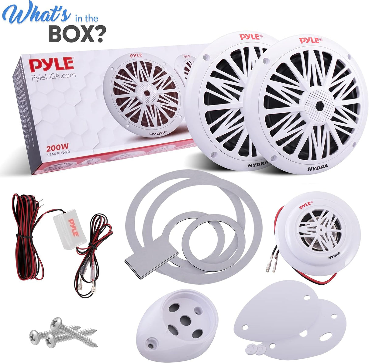 Parlantes marinos de 200 vatios PYLE PLMR6KW