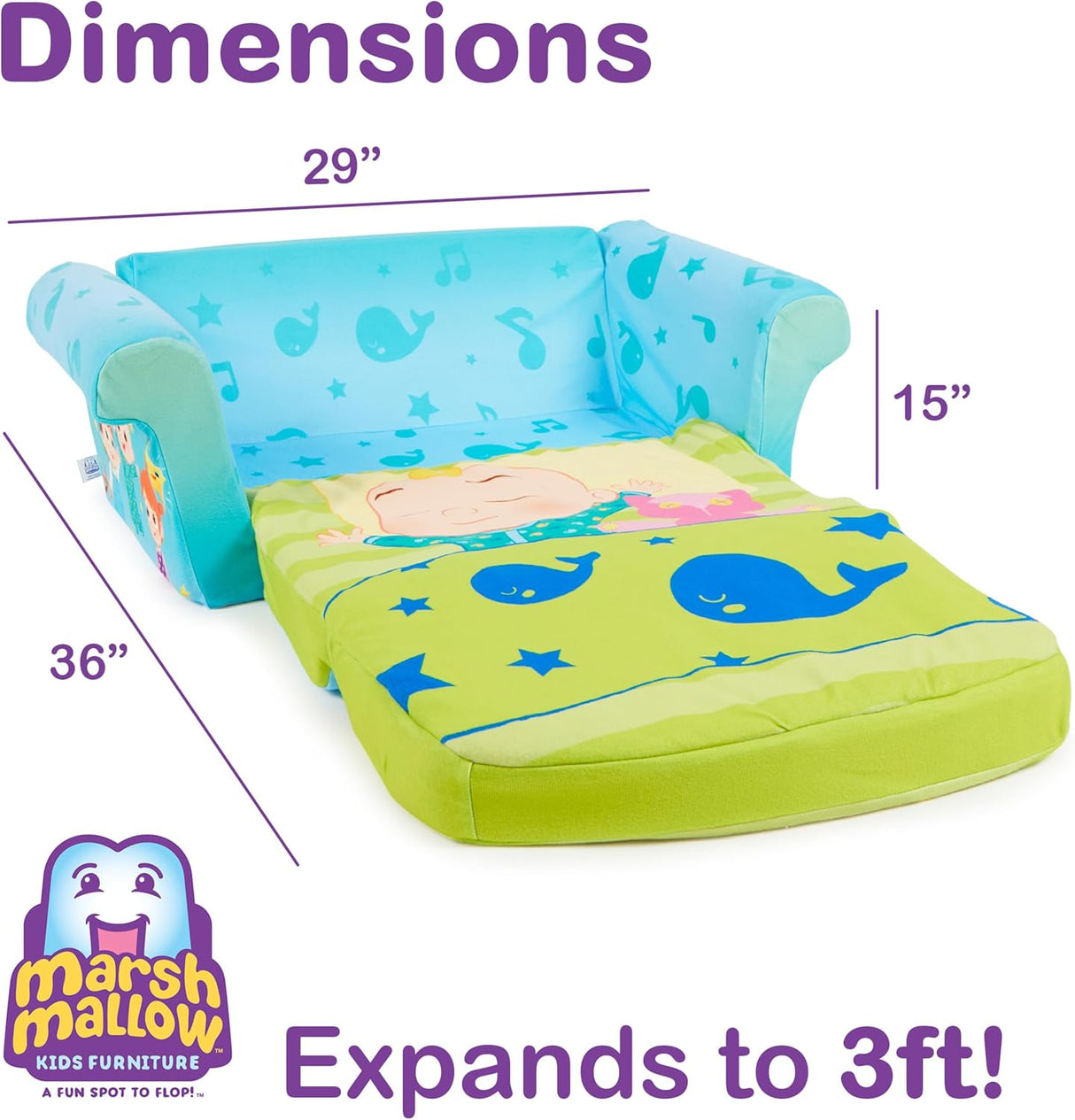 Silla convertible en cama 3 en 1 para bebés con manta