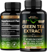 Suplemento de Té Verde con Café Verde y Vinagre de Manzana, 120 cápsulas