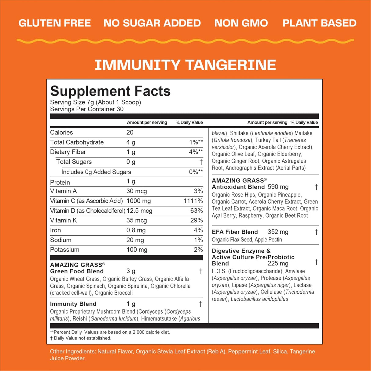 Suplemento hierba verde súper alimenticia antioxidante