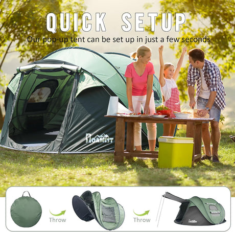 Tienda de Camping 2/3/4 Personas, Impermeable y Automático