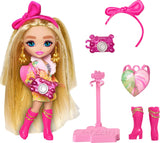 Barbie Extra Fly Minis Muñeca Viaje con Pelo Largo y Atuendo Animal 5.5