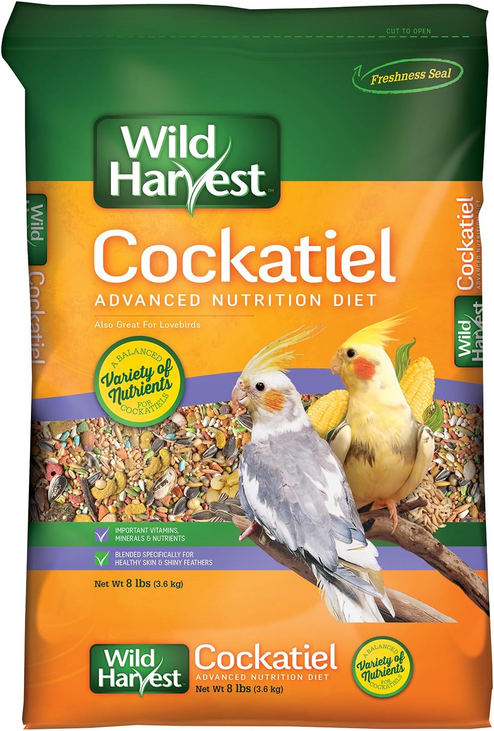 Wild Harvest Dieta de nutrición avanzada de cacatúa, 8 lbrs
