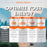 Suplemento de cafeína Genius energía sostenida concentración