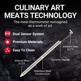 Termómetro de carne MEATER Plus | Inalámbrico, Bluetooth, App