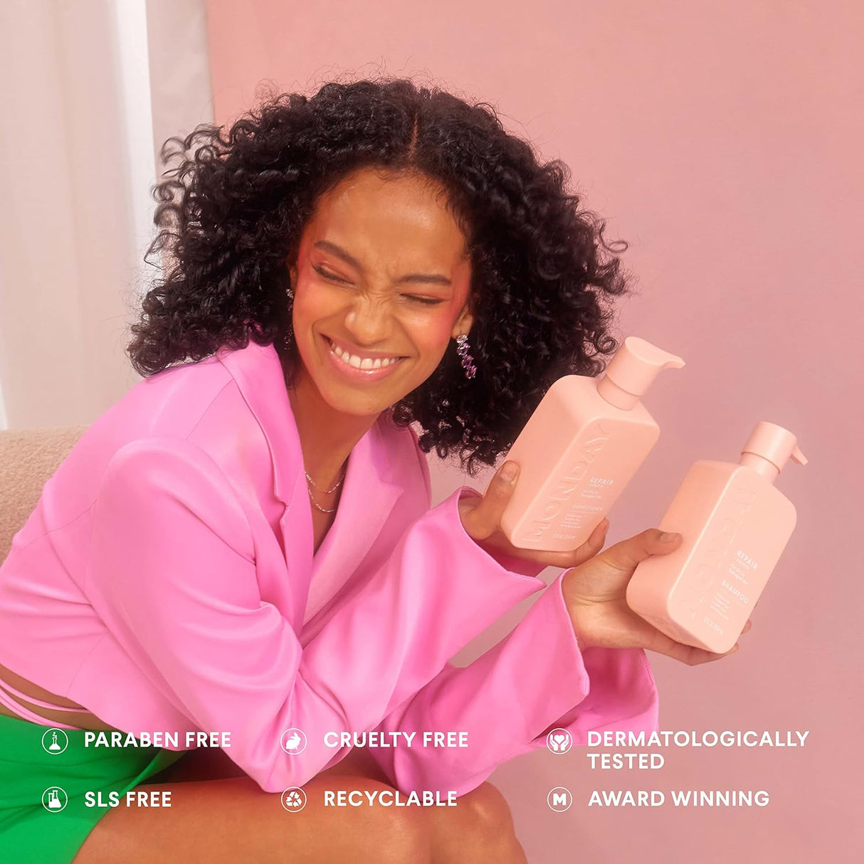 Champú reparador con queratina para cabello seco a dañado