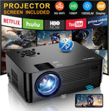 Proyector 1080P CEBORY 15000LM, Pantalla 300, 5G WiFi, Bluetooth