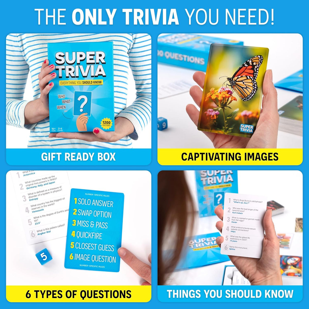 Juego de Trivia para Adultos - 1200 Preguntas - Diversión Familiar