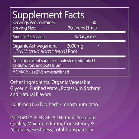 Gotas de Ashwagandha 2000mg - KSM-66 - Salud y Rendimiento