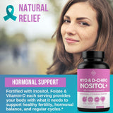 Suplemento  mio-inositol e inositol D-Chiro vitamina D