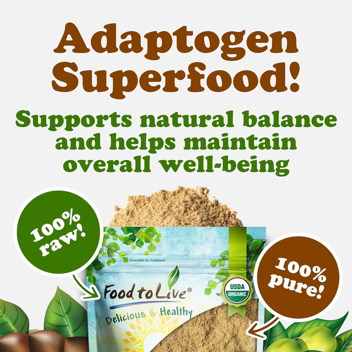 Polvo de Triphala Orgánico Food to Live, Detox Natural, 8 oz