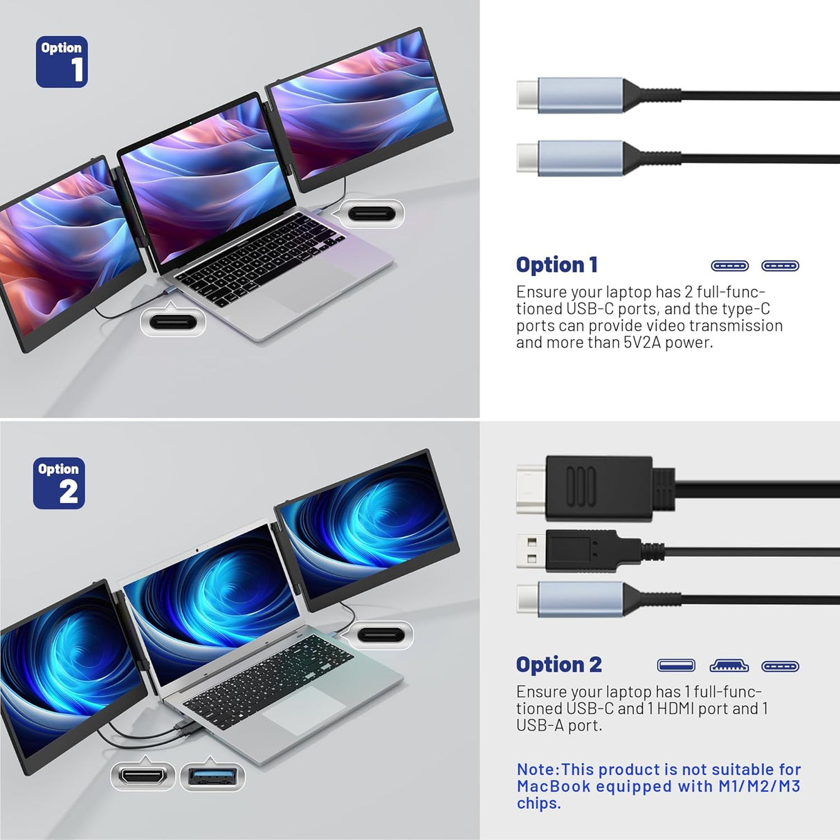Extensor de Pantalla 14 S3 FHD 1080P Monitor Portátil
