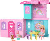 Casa de Muñecas Barbie Chelsea con 15+ accesorios, 5 áreas y tobogán