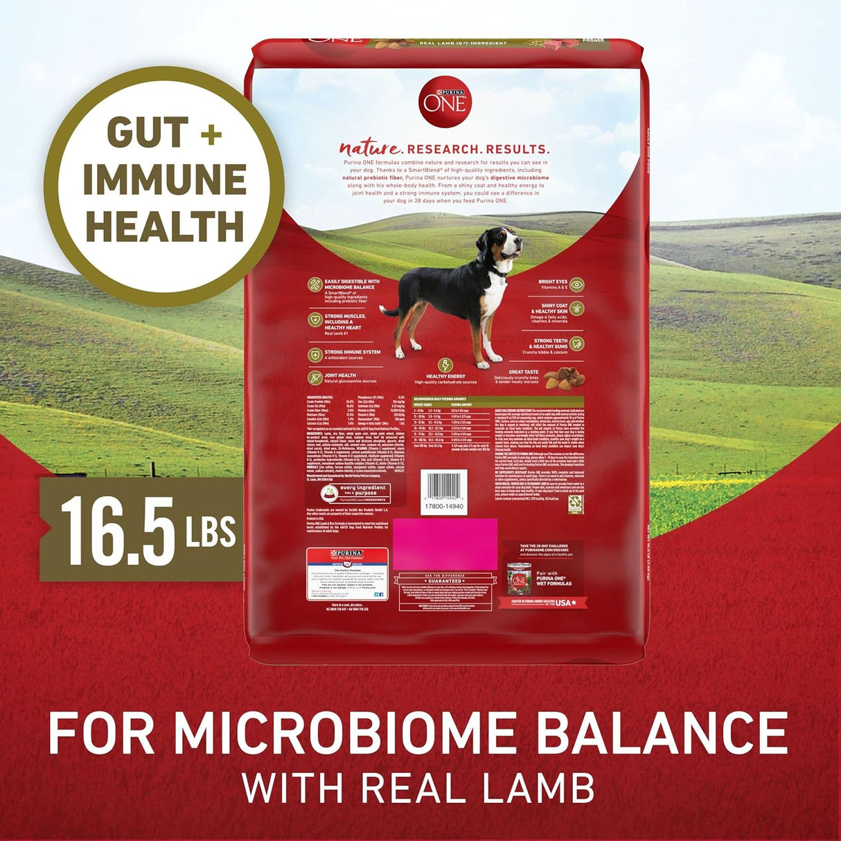 Alimento Seco para Perros Purina ONE Cordero y Arroz 16.5 lb.