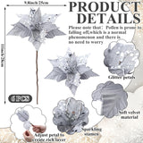 Flores Poinsettia Artificial Hotop 6 Pcs 11 Pulgadas Decorativas