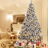 Árbol de Navidad 9FT ReunionG, Artificial, Flocked, Modelo 9FT