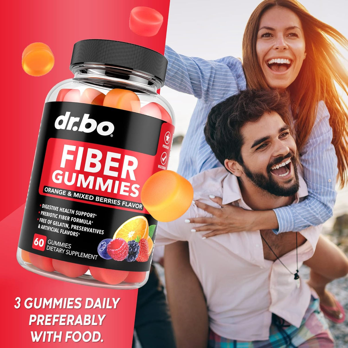 Suplemento de fibra prebiótica de salud intestinal