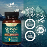Suplemento de Omega 3 Fish Oil, 2400 mg, 60 cápsulas