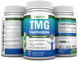Suplemento TMG Trimethylglycine 1000mg - 180 Cápsulas