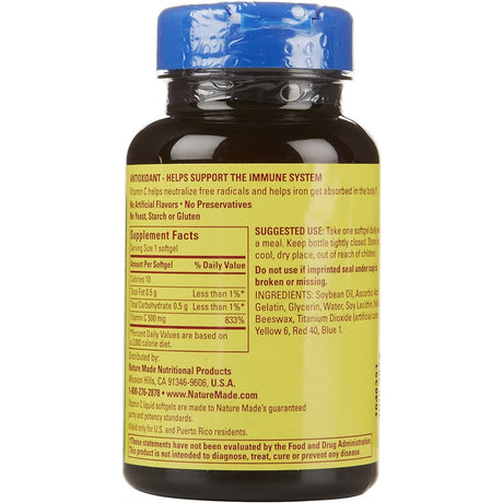 Suplemento Vitamina C 500 mg  apoyo inmunológico  60 cáp