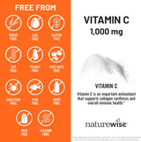 VitaminC 1000mg NatureWise - Vegano, Antioxidante, 60 cápsulas
