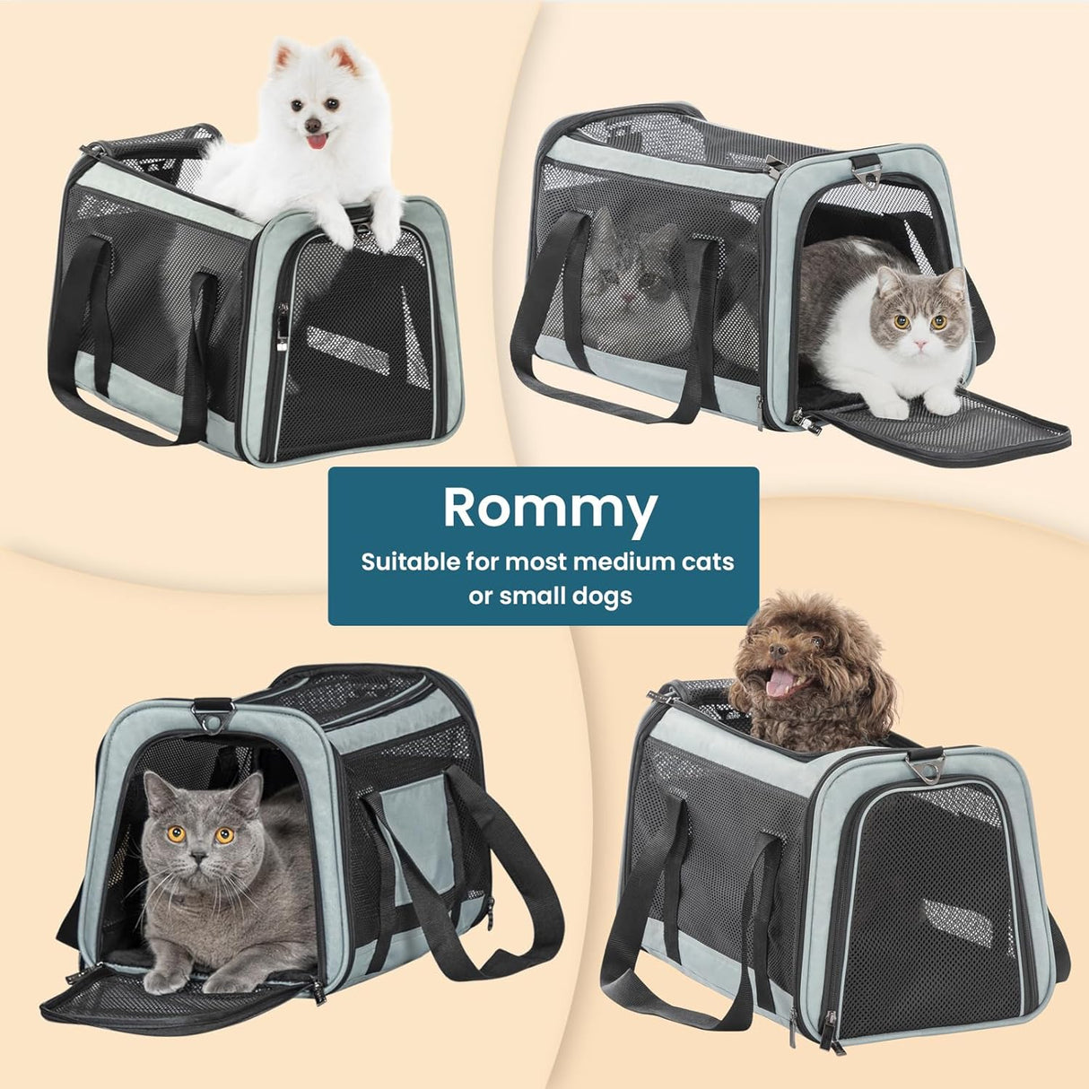 Transportador de perros  gran capacidad ligero para viajes
