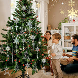 Adornos de Navidad Geegoods 18pcs Copos de Nieve Cristales