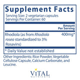 Suplemento Extracto de Rhodiola Rosea 3%  energía y estrés
