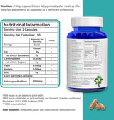 Cápsulas de Ashwagandha 1000mg - Suplemento Natural 60 Veganas