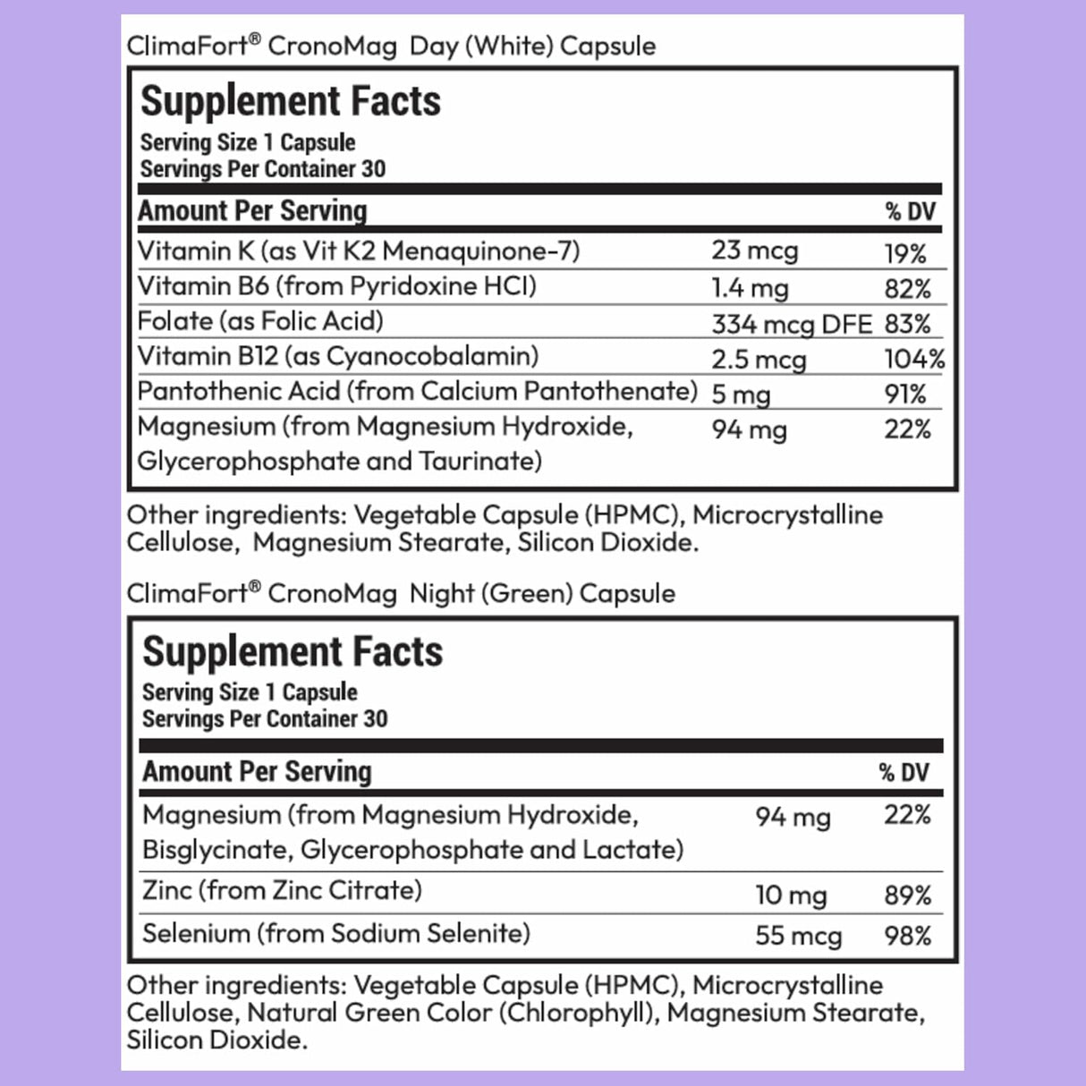 Magnesio para Mujeres Menopausia CronoMag 1 Mes