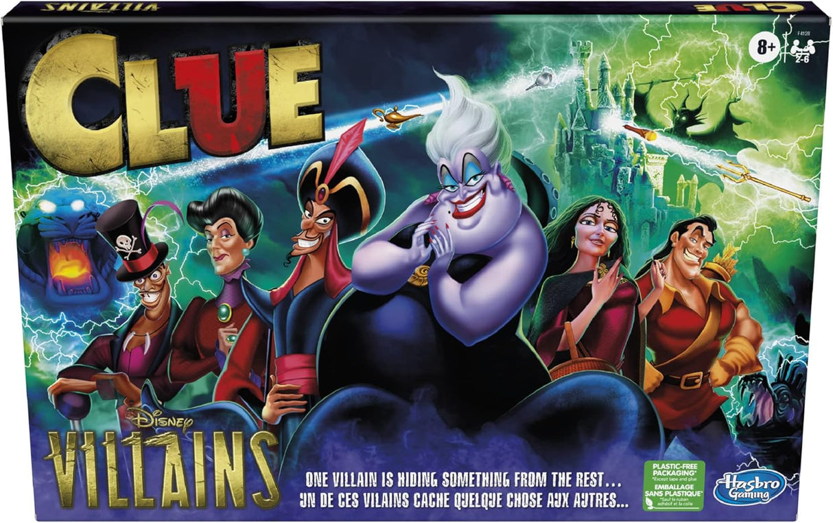 Juego de Mesa Clue Villanos Disney de Hasbro, 2-6 Jugadores