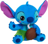 peluche de Stitch con coco, azul, extraterrestre