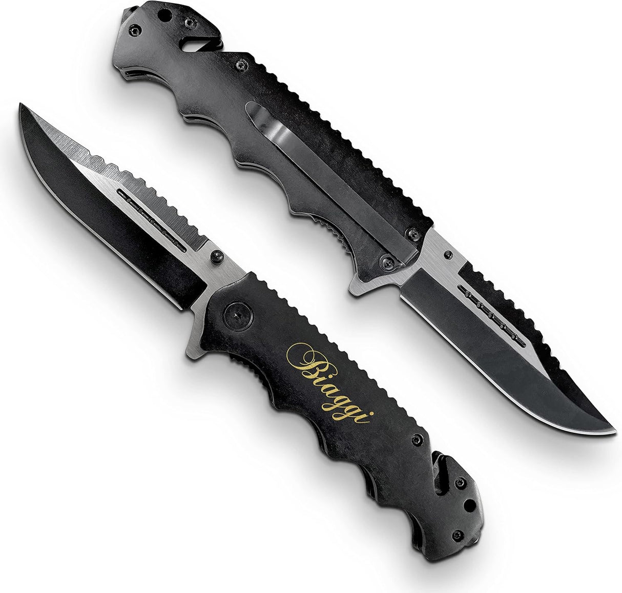 Cuchillo personalizado para senderismo, caja grabada