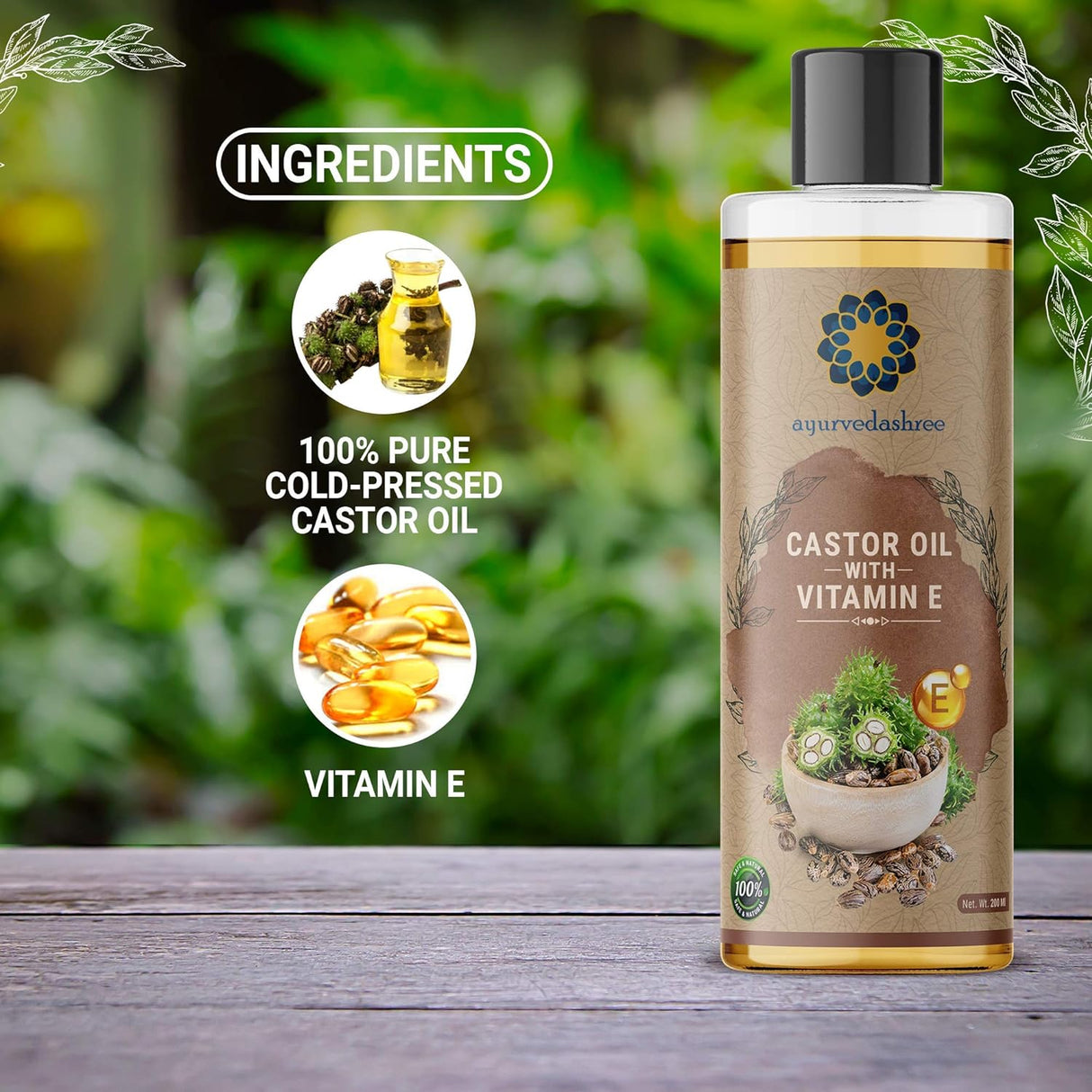 Aceite de Ricino con Vitamina E Acondicionador y Curativo
