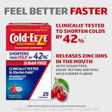 Cold-EEZE Menta Sin Azúcar, Pastillas de Zinc, 25 Ct