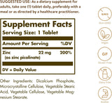 Suplementos Alimenticio Picolinato de zinc de 22 mg 100 tab
