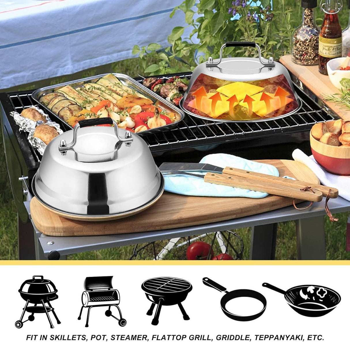 Joyfair Set de Tapas de Metal, 9 para BBQ, 2 Piezas