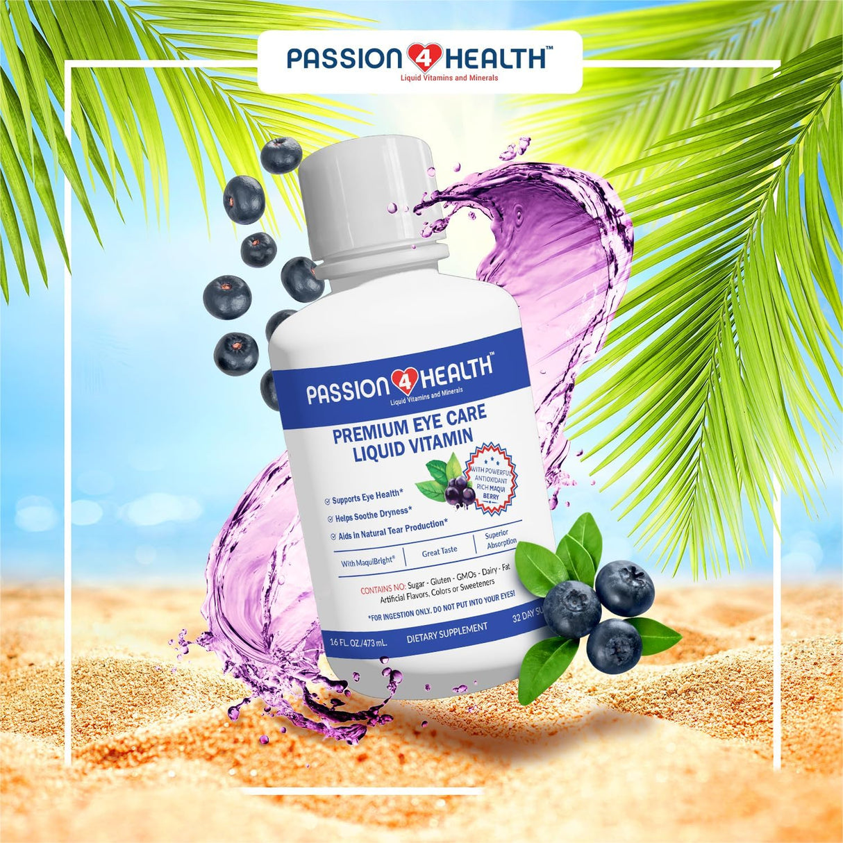Suplementos Passion 4 Vitaminas líquidas para los ojos