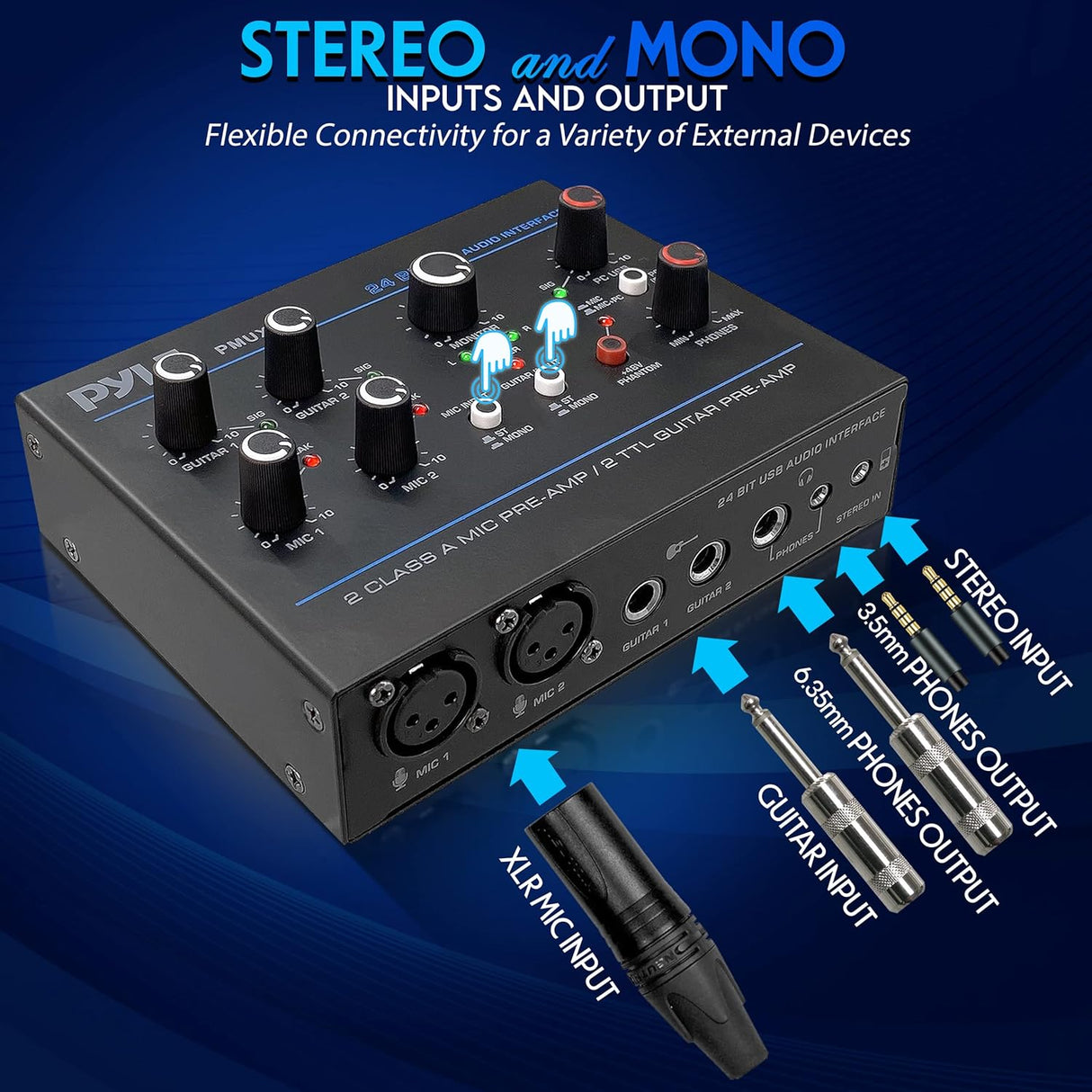 Amplificadores Interfaz de audio USB profesional  PMUX6
