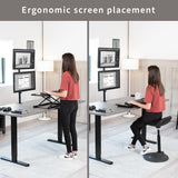 Soporte de Monitor Doble VIVO, Ajustable, STAND-V002T