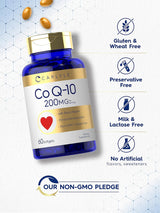 Carlyle CoQ10 200mg Cápsulas Suaves con Pimienta, 60 Uds