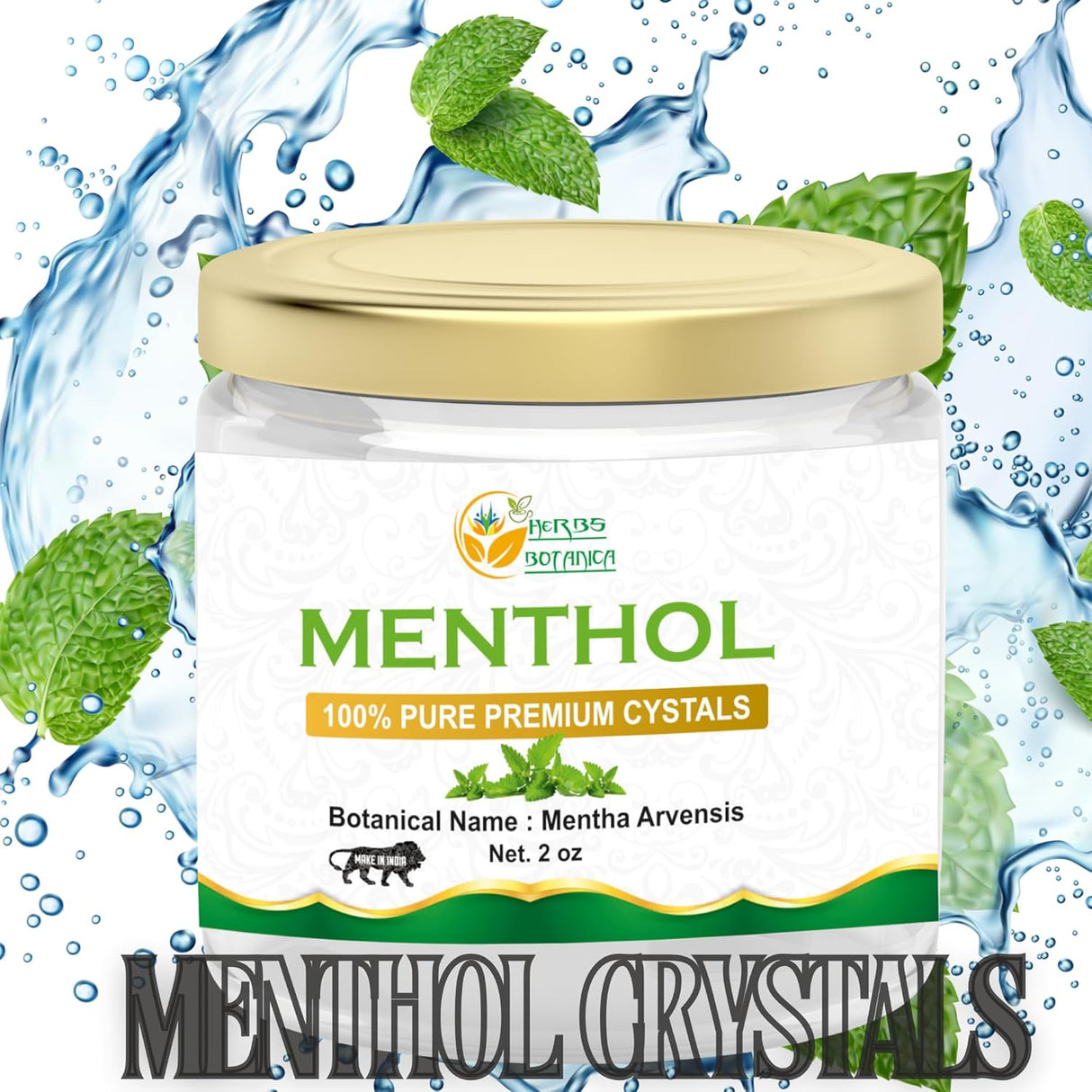 Cristales de Mentol Mentha Arvensis Aromaterapia USP Puro