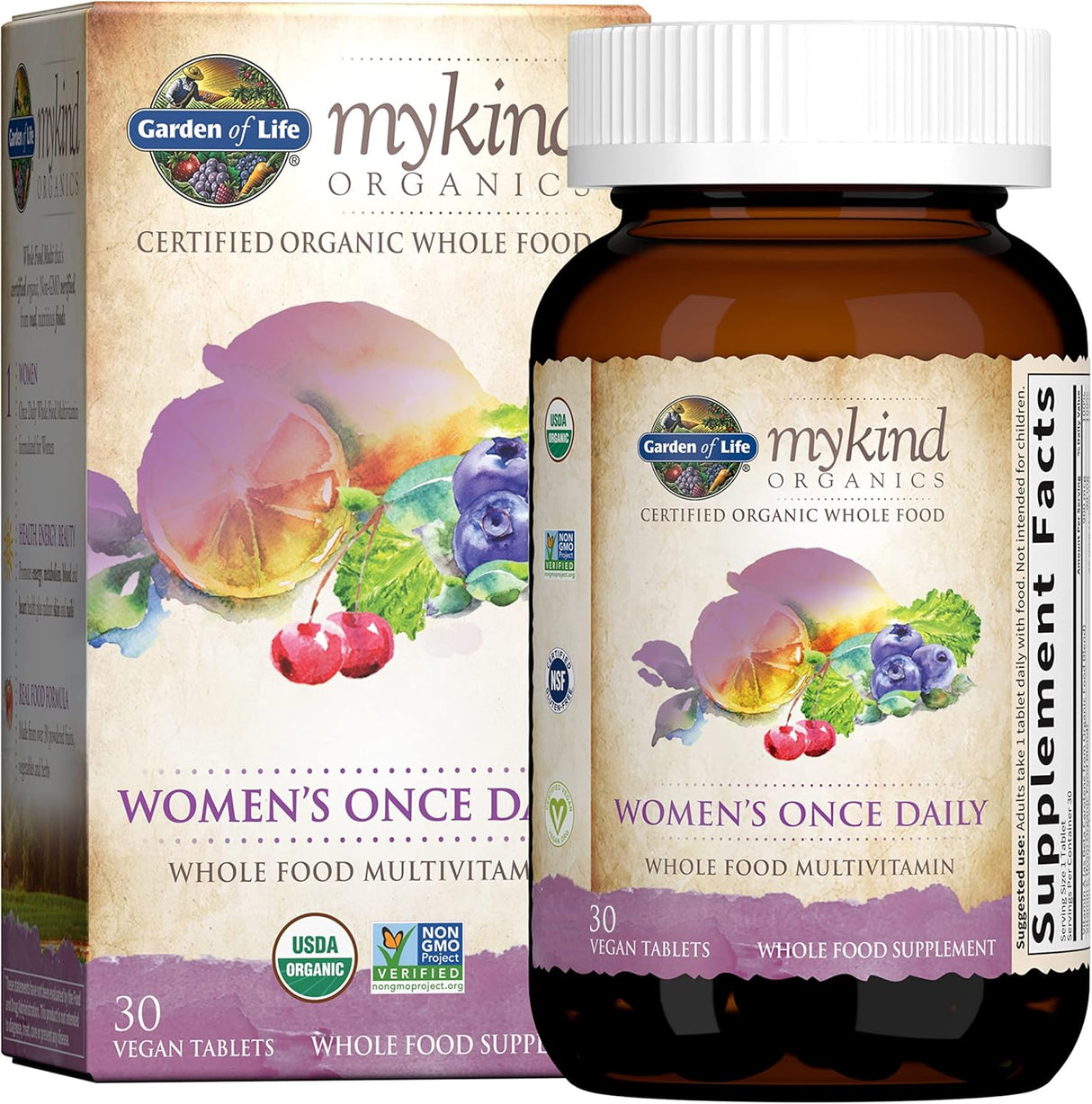 Suplemento multivitamínico orgánico para mujer