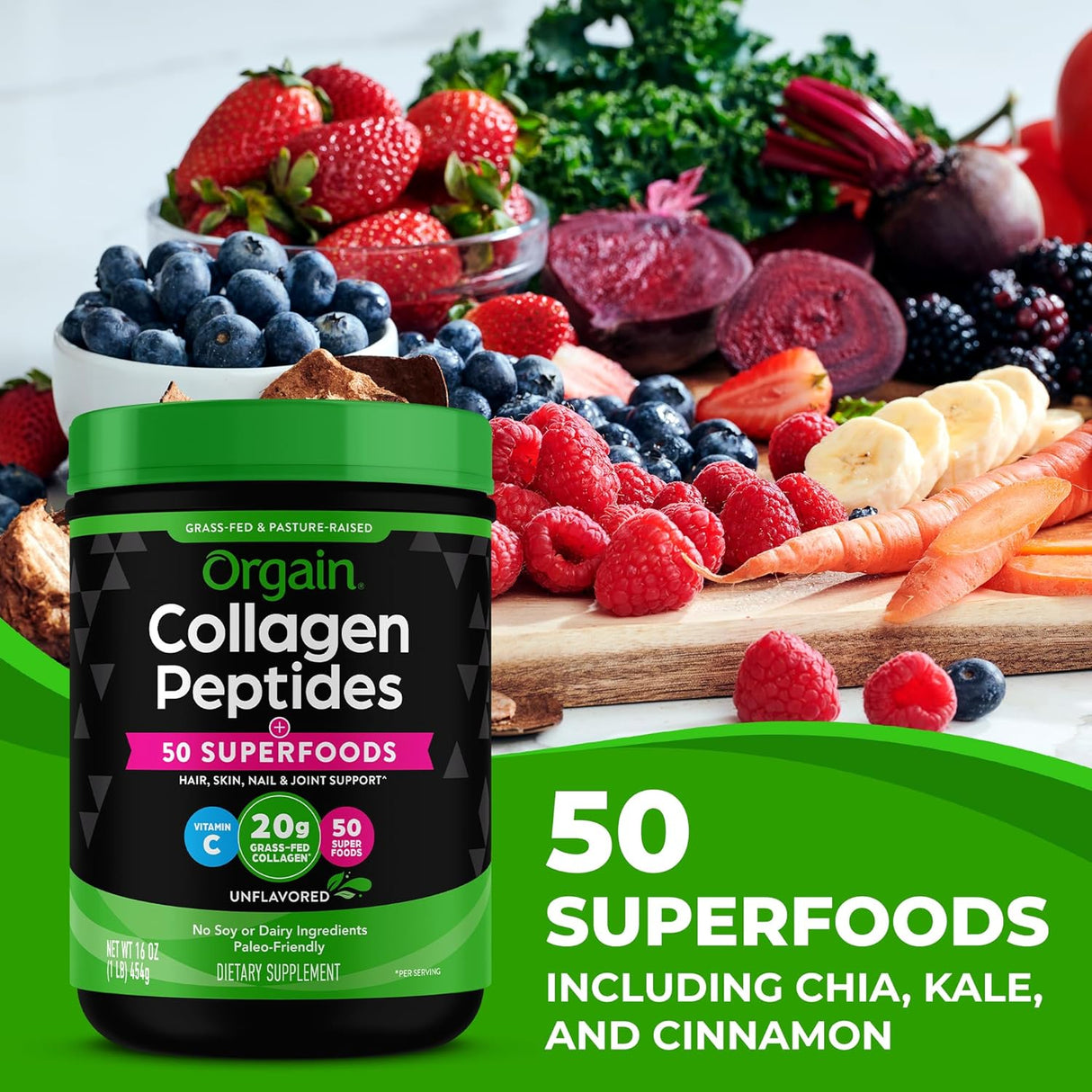 Péptidos de Colágeno Hidrolizados + Superalimentos