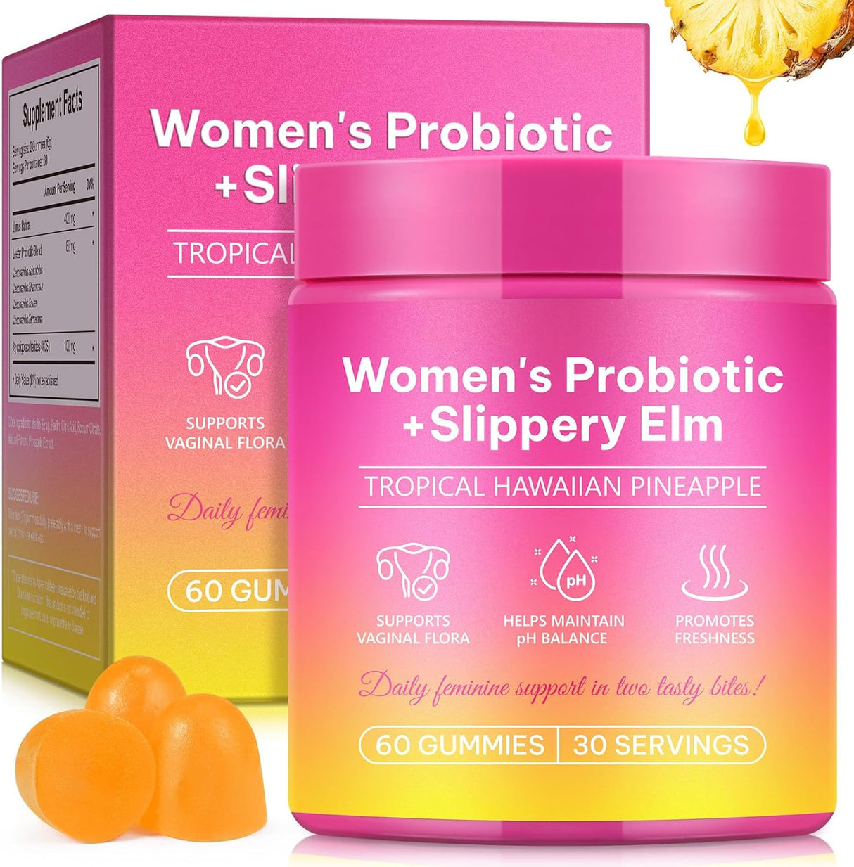 Her Juicy Feminine Probióticos Gummies para Mujeres, 60 unidades