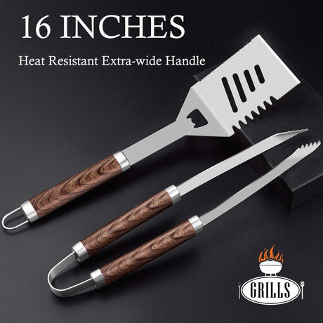 Set de Utensilios para Barbacoa ROMANTICIST 30pcs, Acero Inoxidable